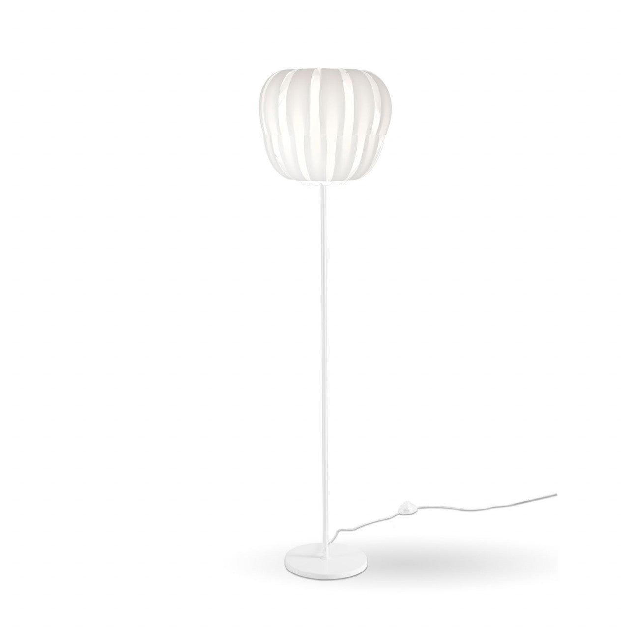 Piantana Base e Stelo Bianco in Metallo Cm. 42 x 172h