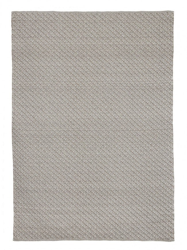 Tappeto da esterno grigio in fibra sintetica lavorato a mano 230x350
