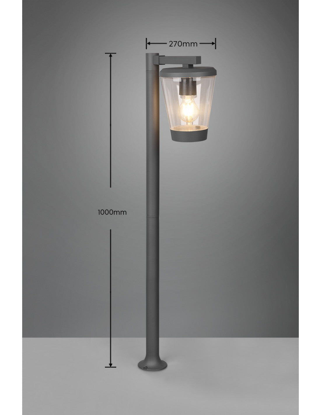 Palo Da Esterno Cavado Lanterna Vintage Alluminio Antracite IP44 Trio Lighting