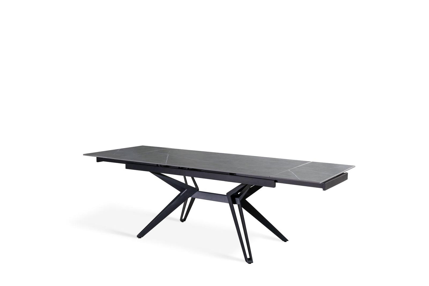 Tavolo allungabile grigio-negro 90 cm x 160-240 cm cm H. 76 cm