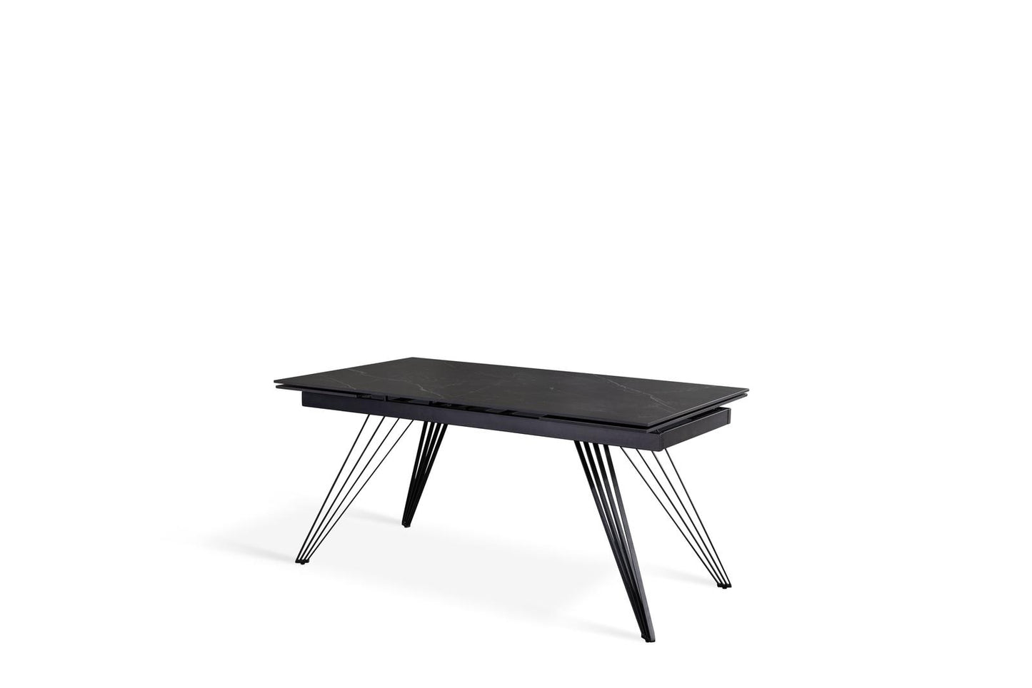 Tavolo allungabile nero opaco 90 cm x 160-240 cm cm H. 76 cm