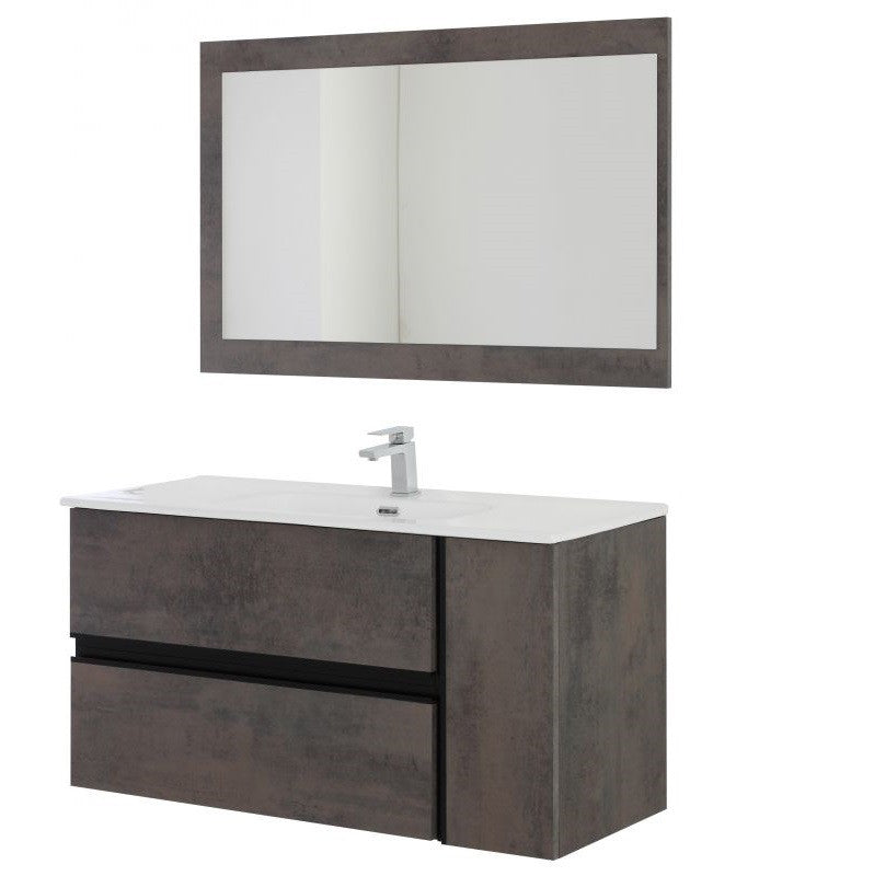 Composizione bagno color Cenere due cassetti un' anta 110x46x h57 cm