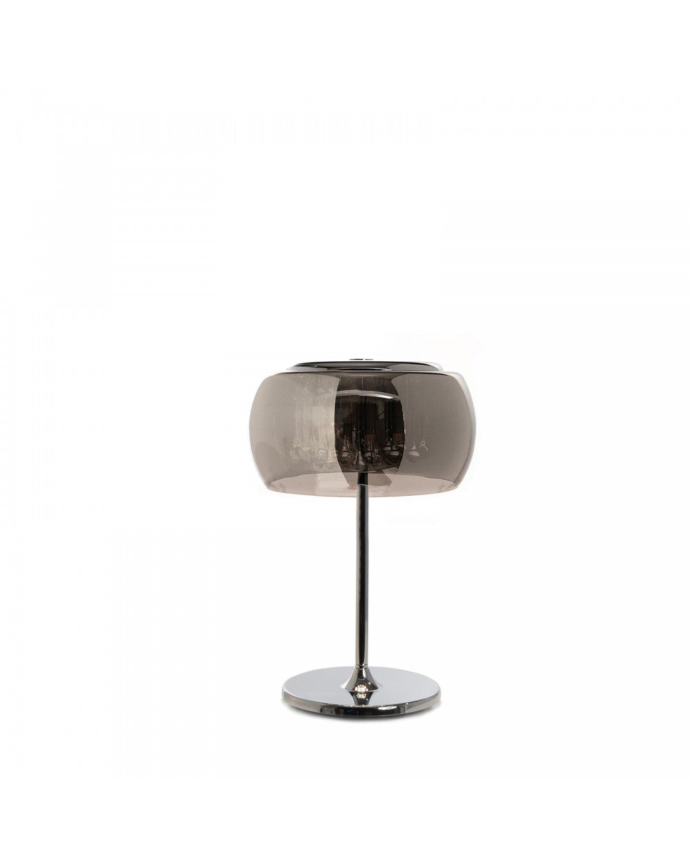 Lampada da tavolo Mirror in vetro e metallo grigio cromo STS