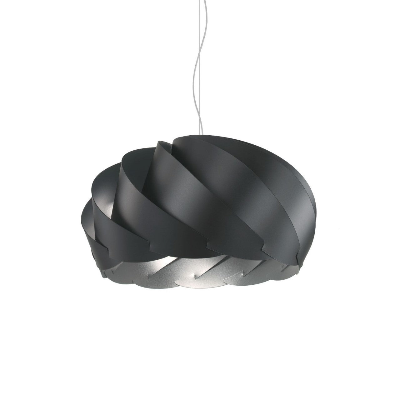 Sospensione Nero in Metallo Cromato Cm. 55 x 35h