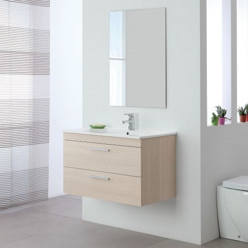 Composizione Bagno colore Larice due cassetti 81x47,5x h51 cm