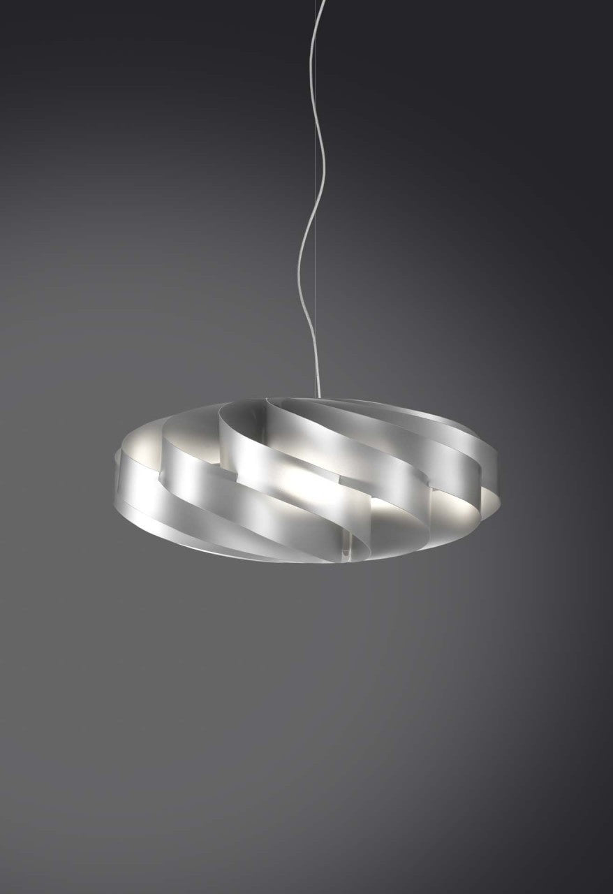 Lampadario a sospensione una luce Argento 50x50xH22cm