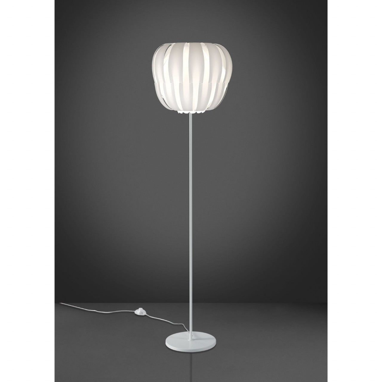 Piantana Base e Stelo Bianco in Metallo Cm. 42 x 172h