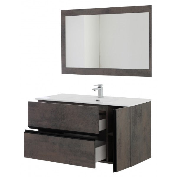 Composizione bagno color Cenere due cassetti un' anta 110x46x h57 cm