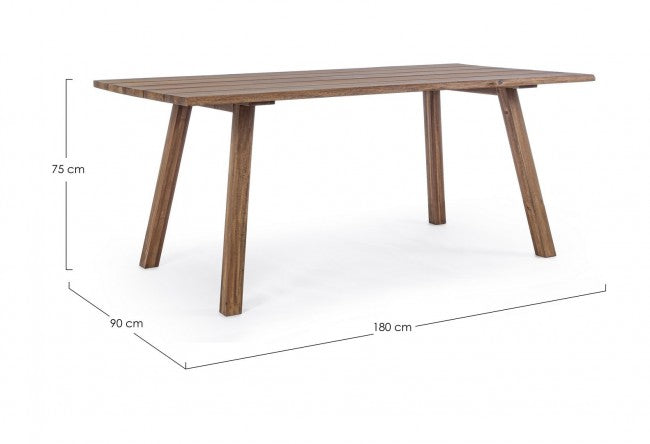 Tavolo da esterno in legno FSC GLASGOW 180x90x h75 cm