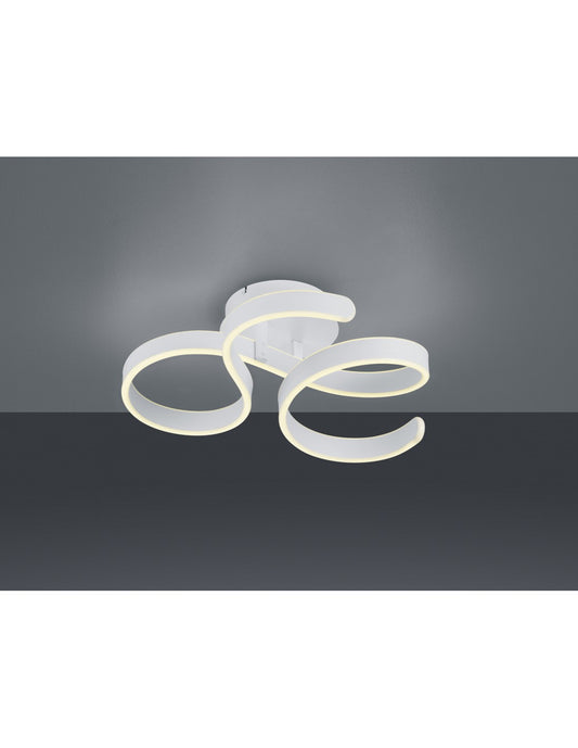 Plafoniera Francis Vortici Bianco Led 40w Dimmerabile Trio Lighting
