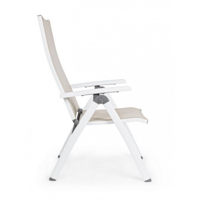 Poltrona per esterno Pieghevole CRUISE Bianco 59x71x h 113 cm