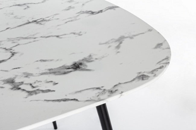 Tavolo ovale effetto marmo Marble 110x50x45h cm
