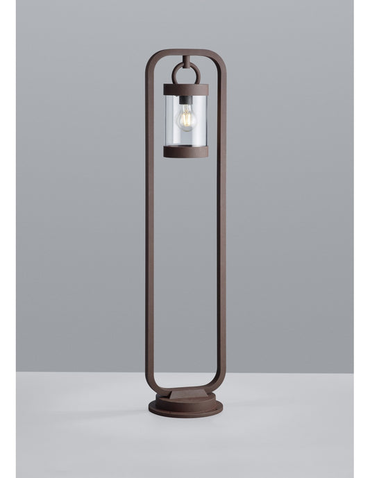 Palo Da Esterno Sambesi Ruggine H100 cm Sensore Crepuscolare IP44 Trio Lighting