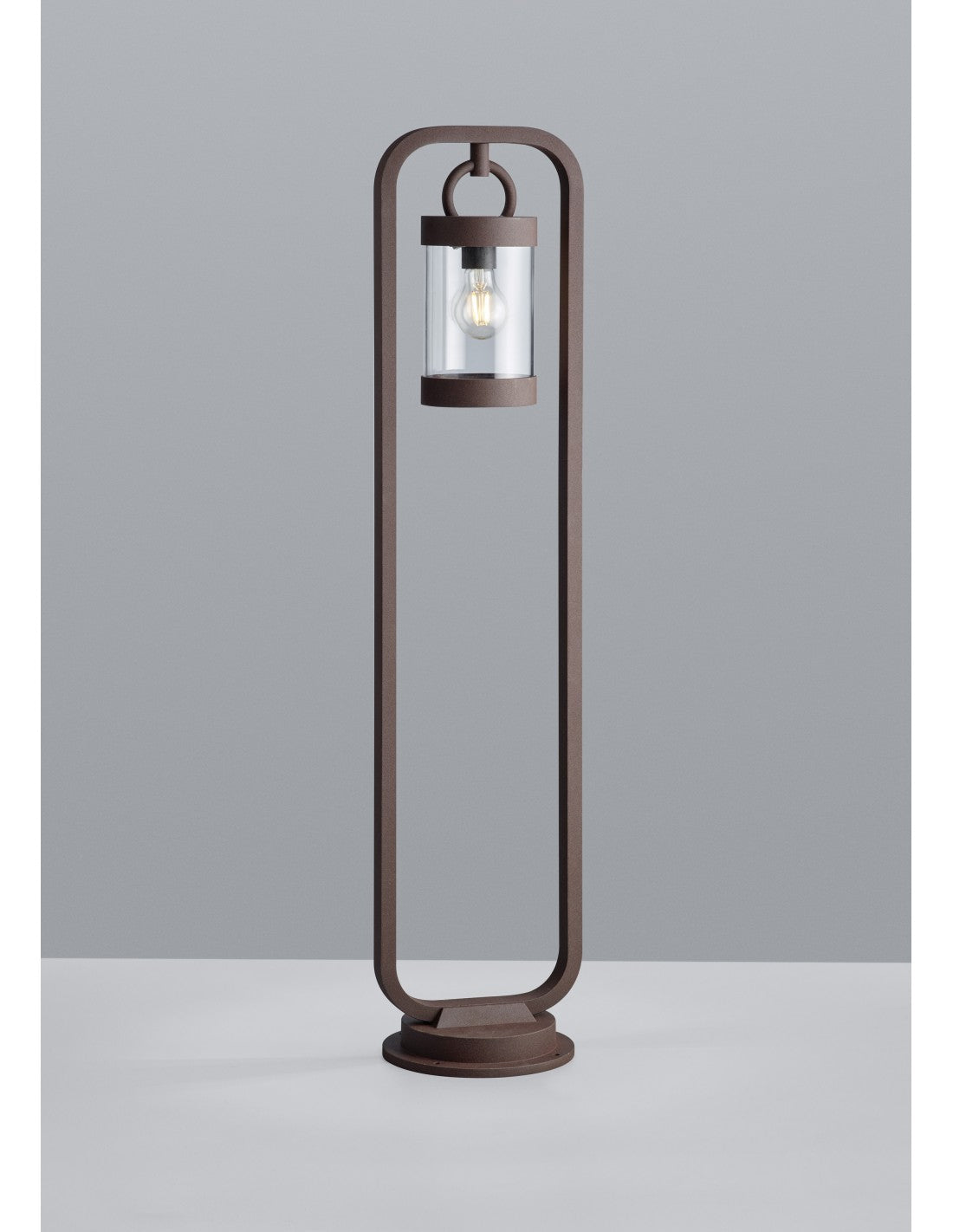 Palo Da Esterno Sambesi Ruggine H100 cm Sensore Crepuscolare IP44 Trio Lighting
