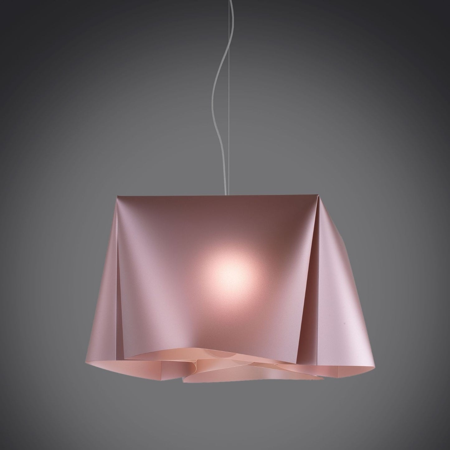 Sospensione Pink Metal in Metallo Cromato Cm. 45 x 21h