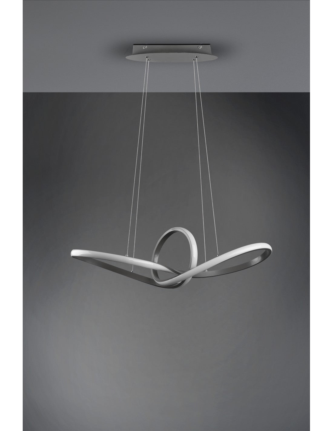 Sospensione Sansa Led 28w Dimmerabile Nichel L80 cm Trio Lighting