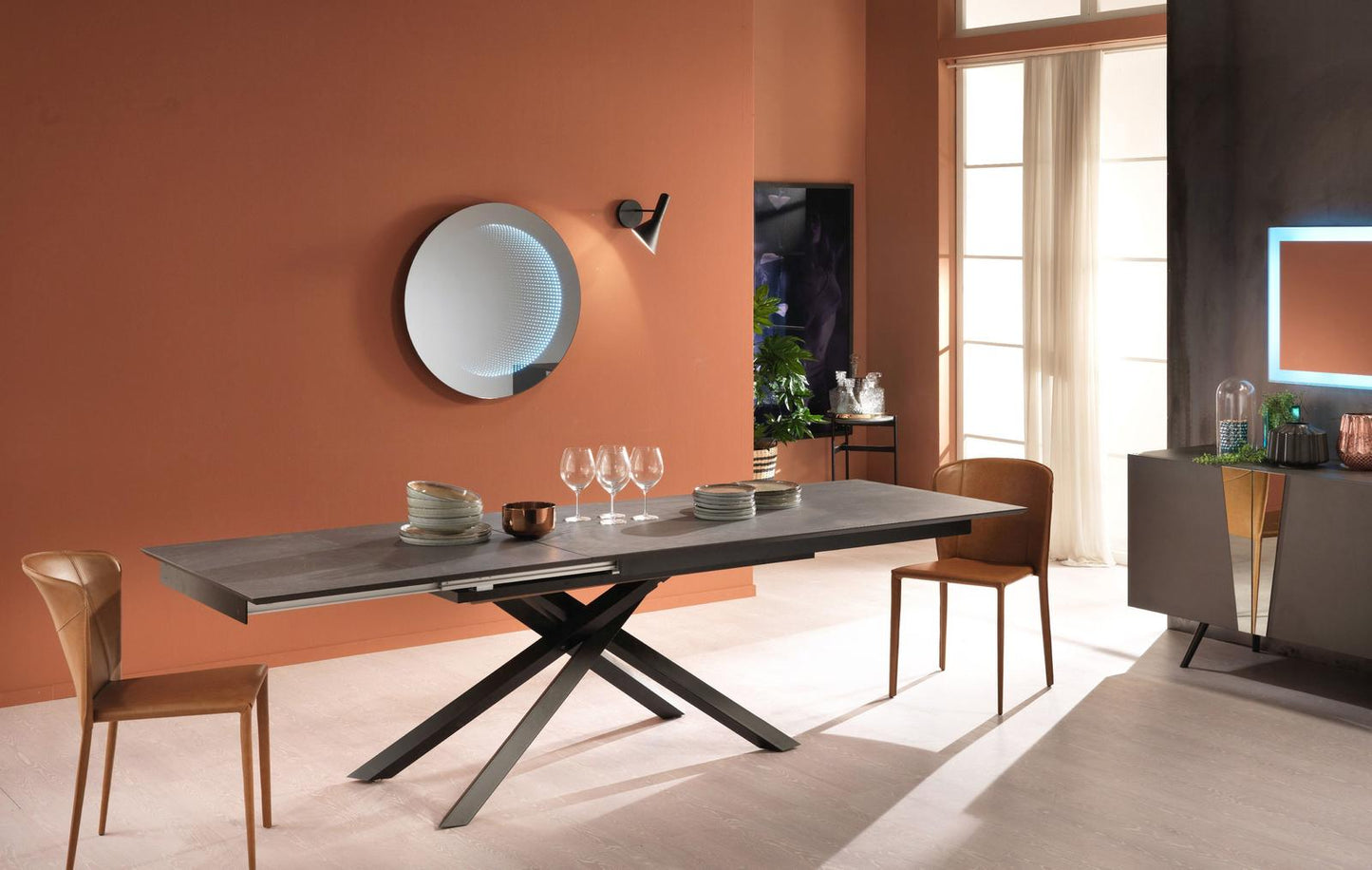 Tavolo allungabile 170/270x90 cm grigio scuro