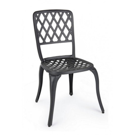 Sedia alluminio antracite esterno cm 44 x 46 x  89h