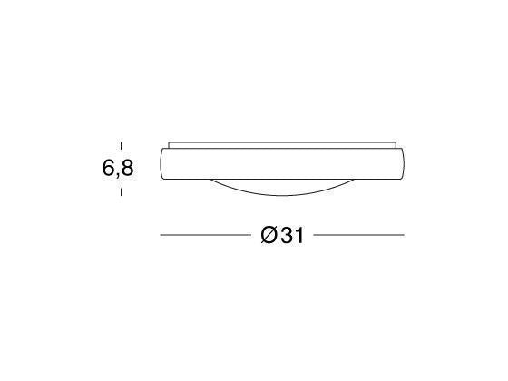Plafoniera Tonda 18W Led 4000K  linea loft  bianco