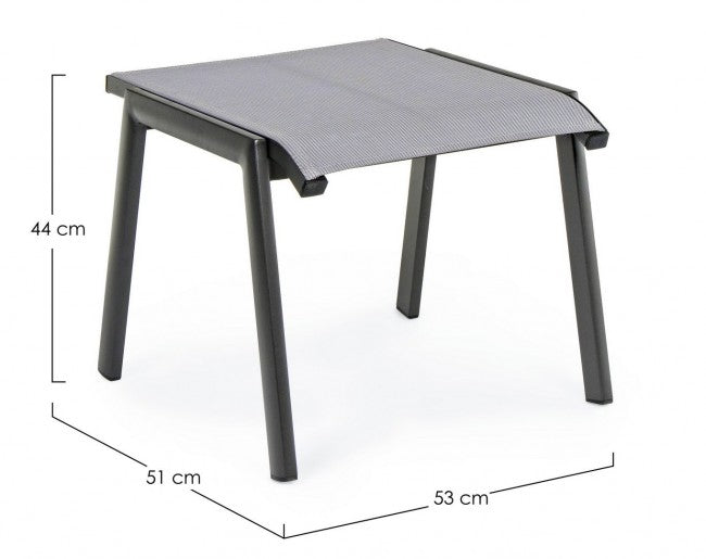 Poggiapiedi arredo giardino alluminio antracite Cruise cm 53 x 51 x 44