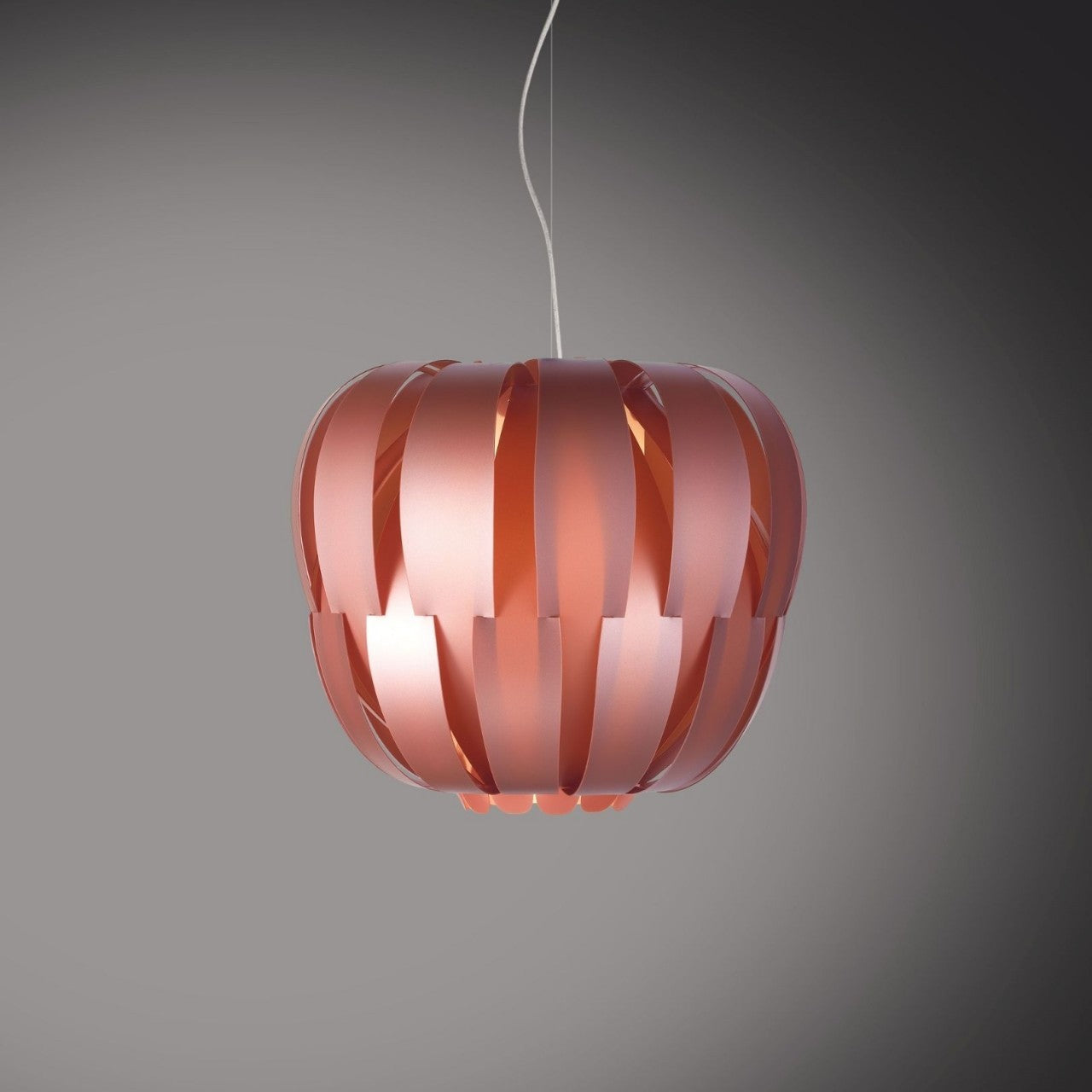 Sospensione 3 Luci Pink Metal in Metallo Cromato Cm. 75 x 60h
