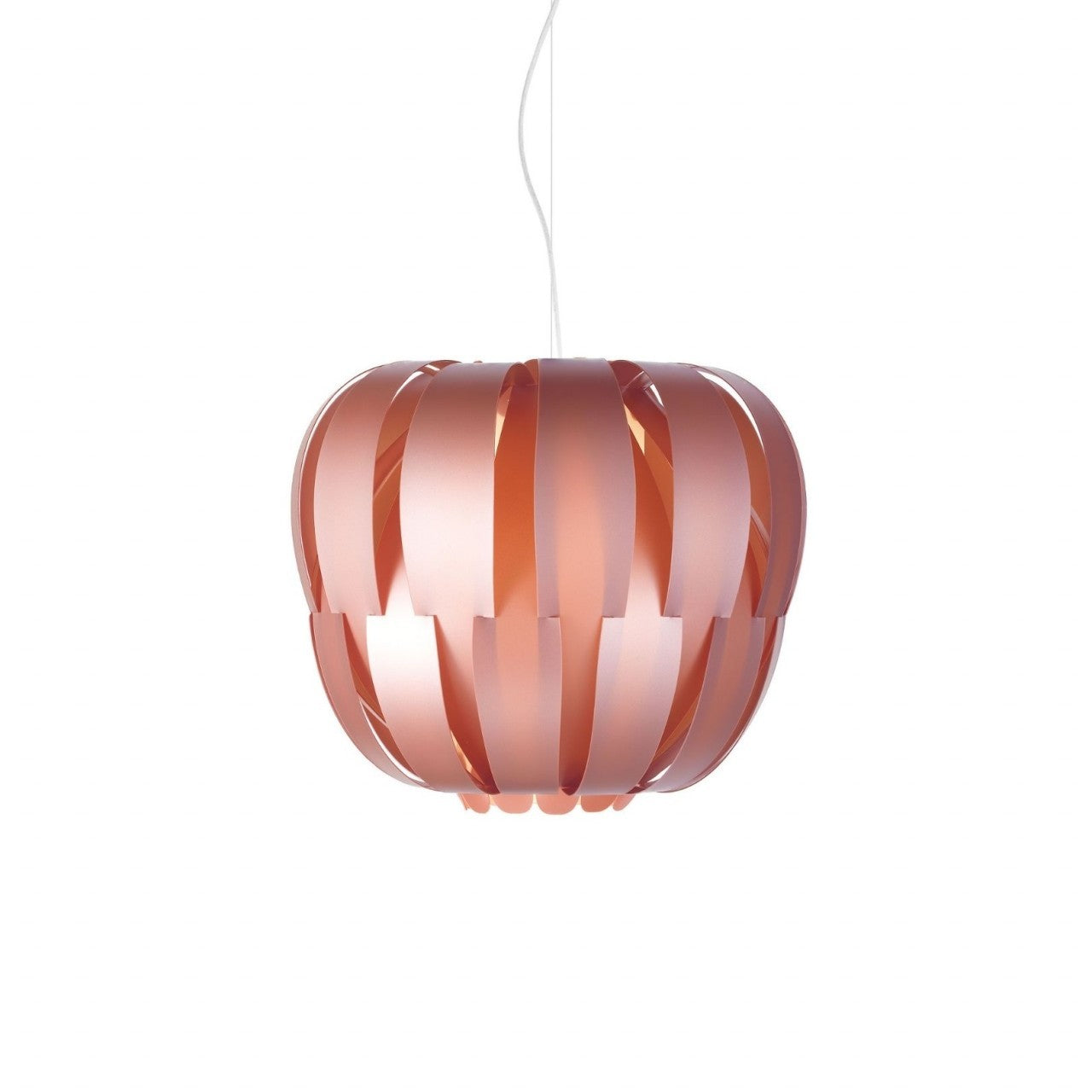 Sospensione 3 Luci Pink Metal in Metallo Cromato Cm. 75 x 60h
