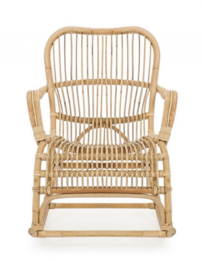 Poltrona Dondolo in Rattan Naturale CASIMIRA 66x82x h88 cm