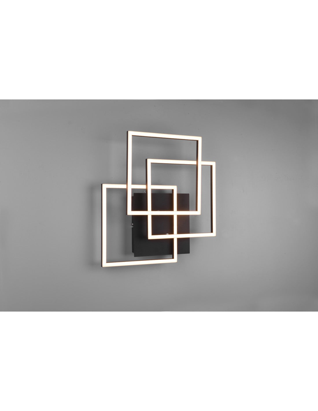 Plafoniera 3 Quadrati Orientabili Led Dimmer Mobile Nero Trio Lighting