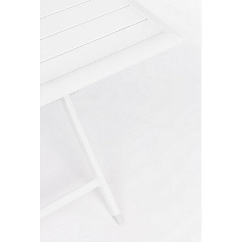 Tavolo da esterno pieghevole in alluminio Bianco ELIN 70x70x h71 cm
