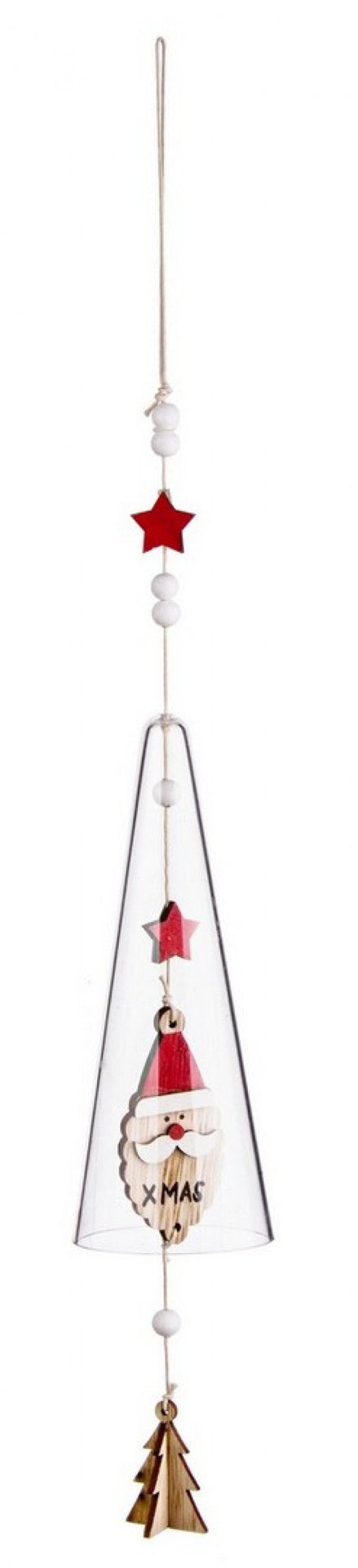 6x Pendaglio Cono Babbo H48