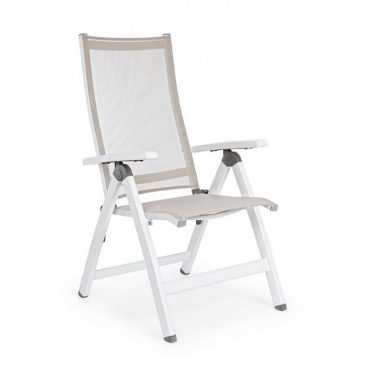 Poltrona per esterno Pieghevole CRUISE Bianco 59x71x h 113 cm