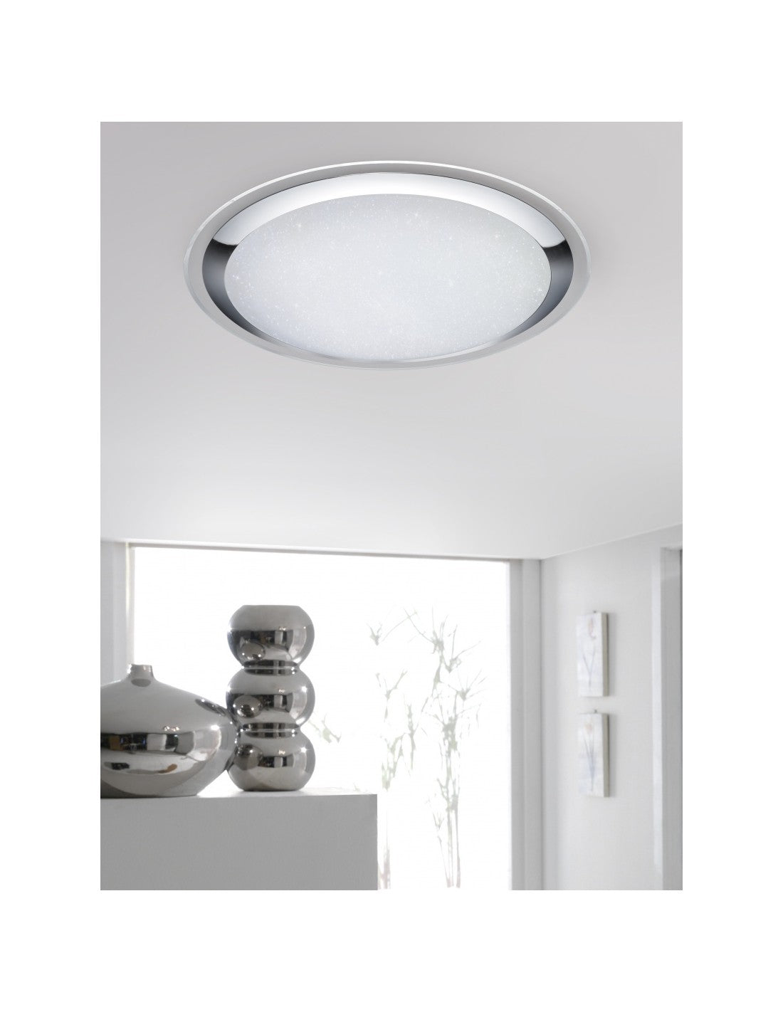 Grande Plafoniera Led Dimmer Miko Glitter Ø85 cm Trio Lighting