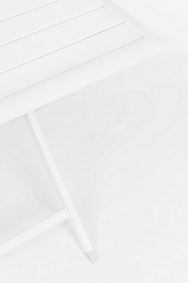Tavolo da esterno pieghevole in alluminio Bianco ELIN 70x70x h71 cm