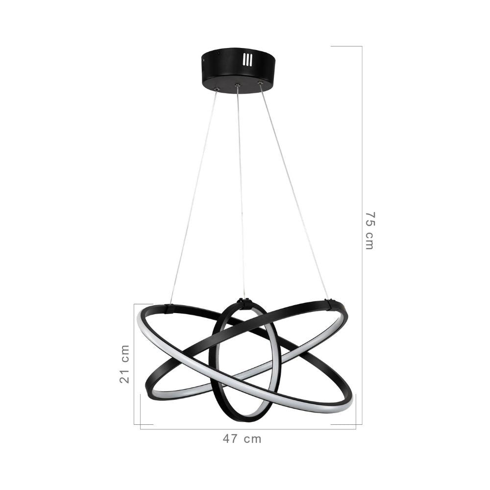 Lampada a sospensione Costana tre cerchi Led MDL4236 EFFEZ