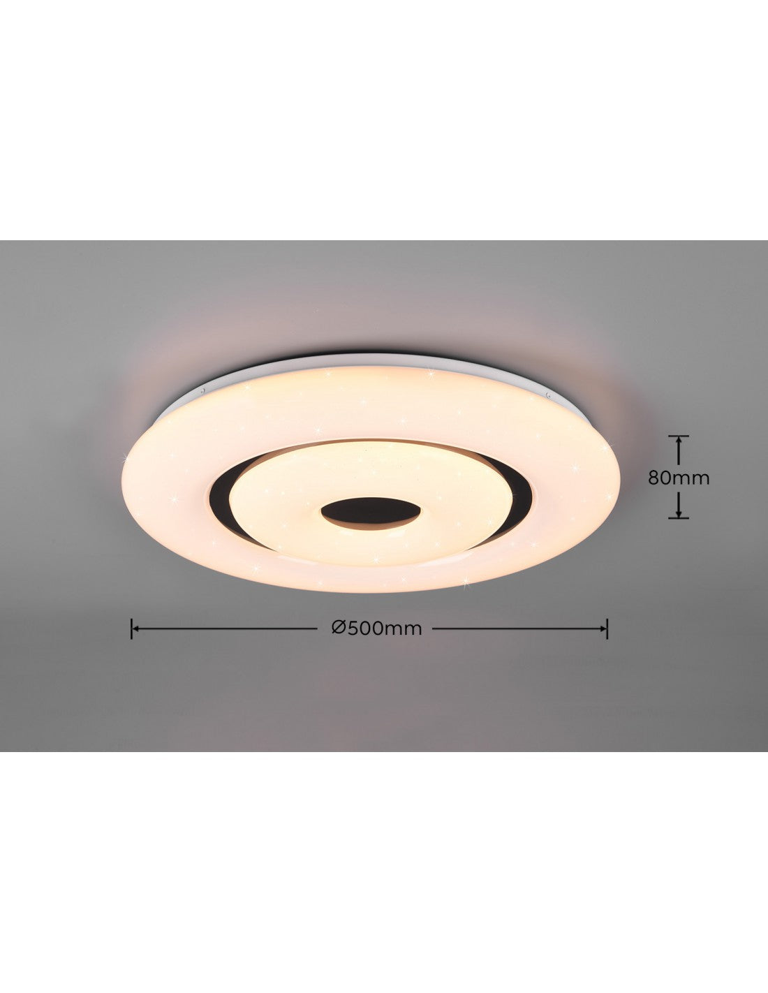 Lampada Soffitto Moderna Rana Effetto Stelle Led Dimmer Rgbw Trio Lighting