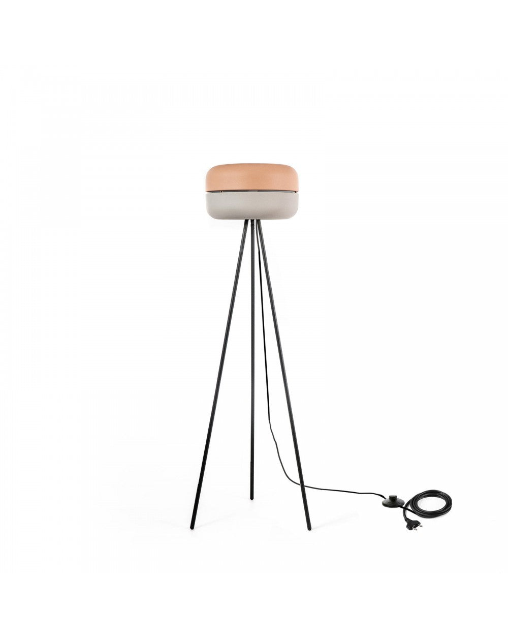 Lampada da terra Idra in metallo rosa e grigio STS