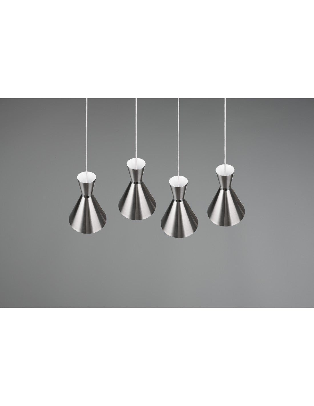 Lampadario Lineare Enzo 4xE27 Nichel Opaco Trio Lighting