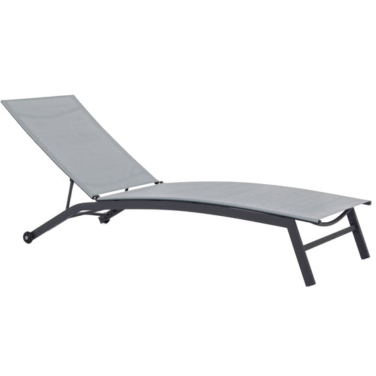Lettino da Esterno Grigio cm 195 x 63 x 34h