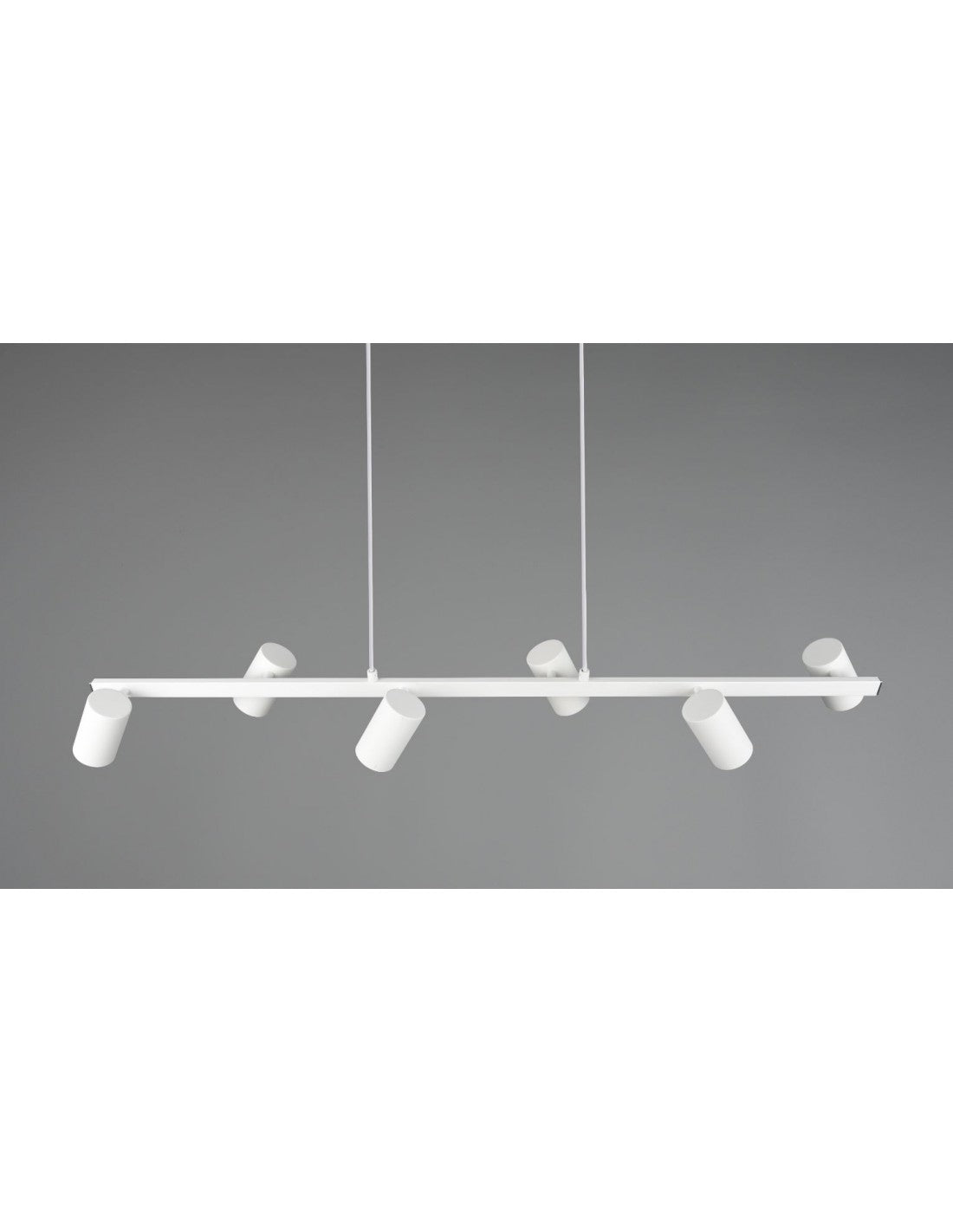 Lampadario Bianco 6 Spot Cilindrici GU10 Orientabili Marley Trio Lighting