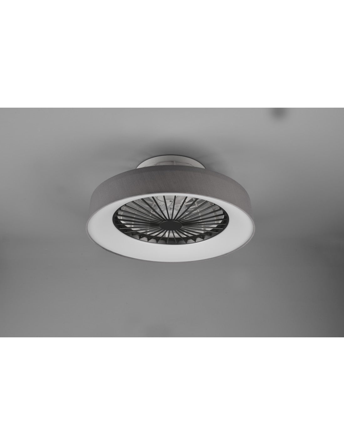 Ventilatore Moderno Luce Led 30w Dimmerabile Farsund Grigio Trio Lighting