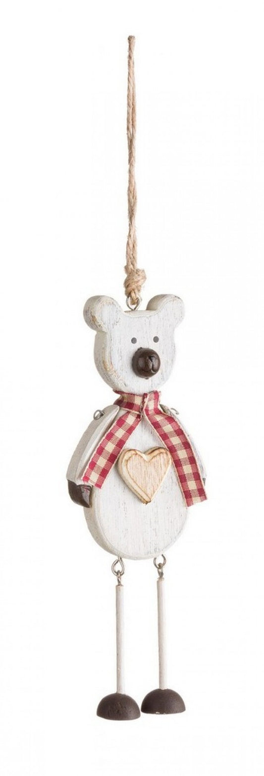 12x Pendaglio Felix Teddy Bianco