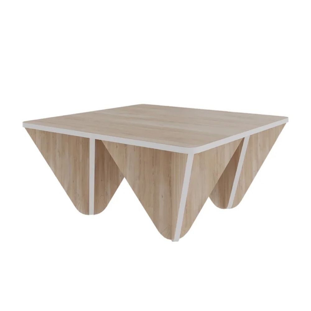 Tavolo design Diamond quadrato da salotto rovere