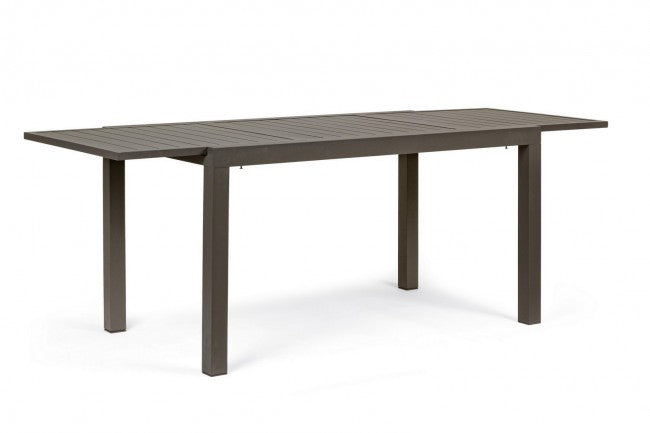 Tavolo per esterno allungabile in alluminio Caffè HILDE YK14 140-210x77x h75 cm