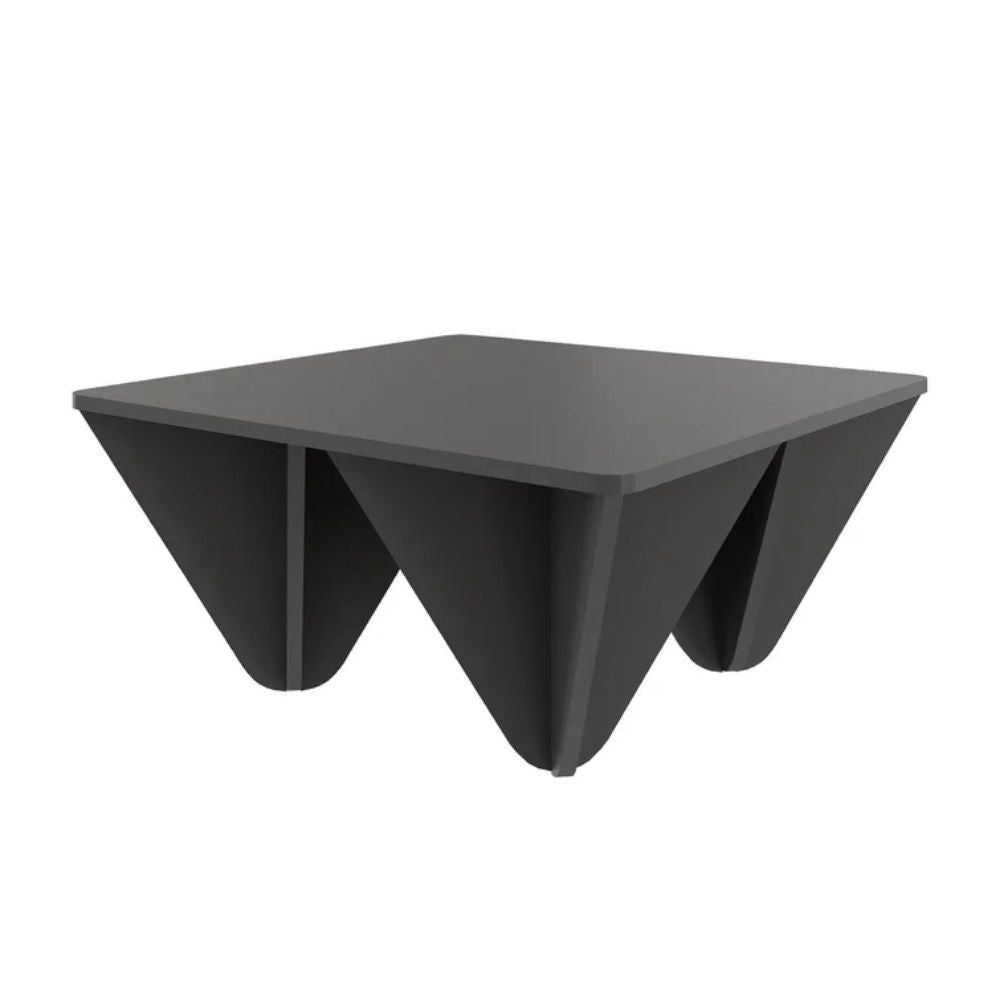 Tavolo design Diamond quadrato da salotto antracite