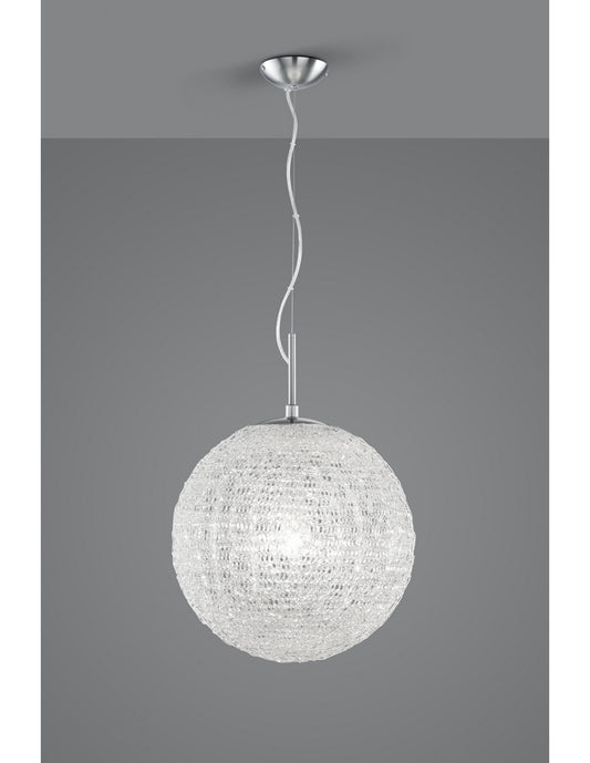 Sospensione Sweety 1xE27 Nichel E Acrilico Ø40 cm Trio Lighting