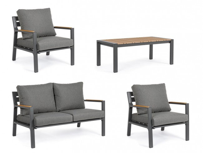 Set salotto giardino Ernst antracite