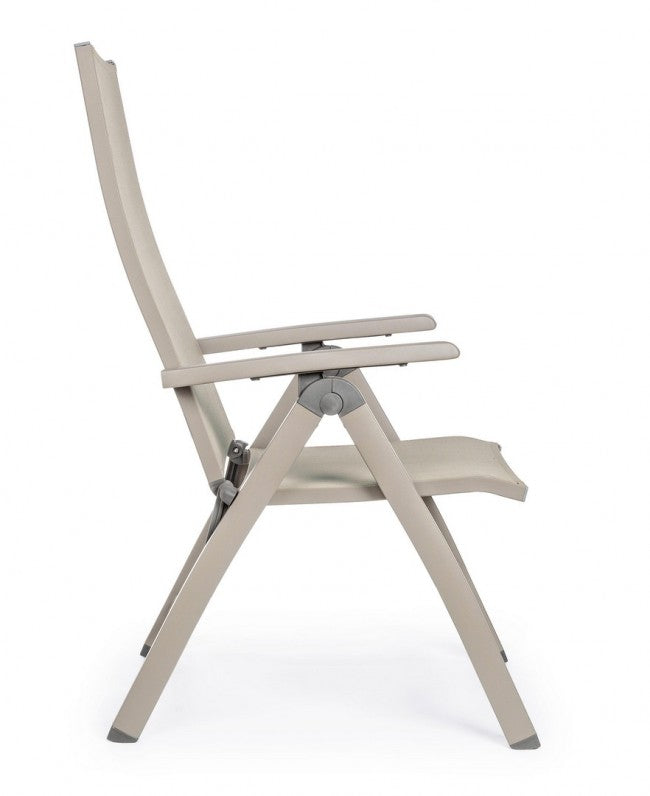Poltrona per esterno reclinabile Tortora VICTOR 59x71x h113 cm