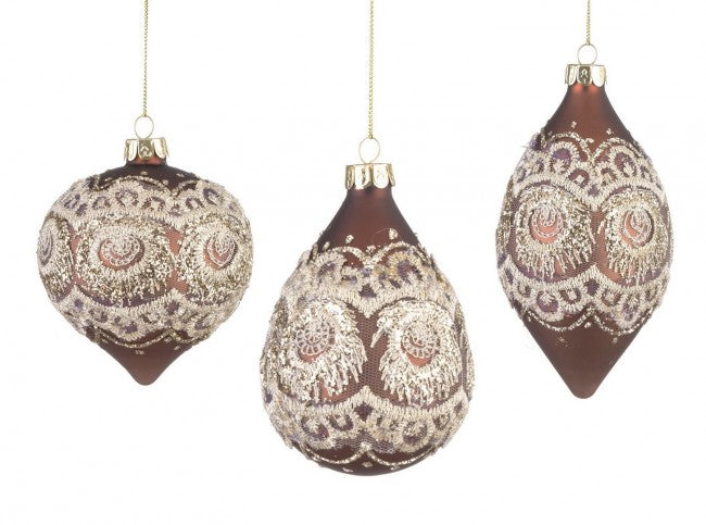 12x Pendaglio Vt Murano Marrone Ass3
