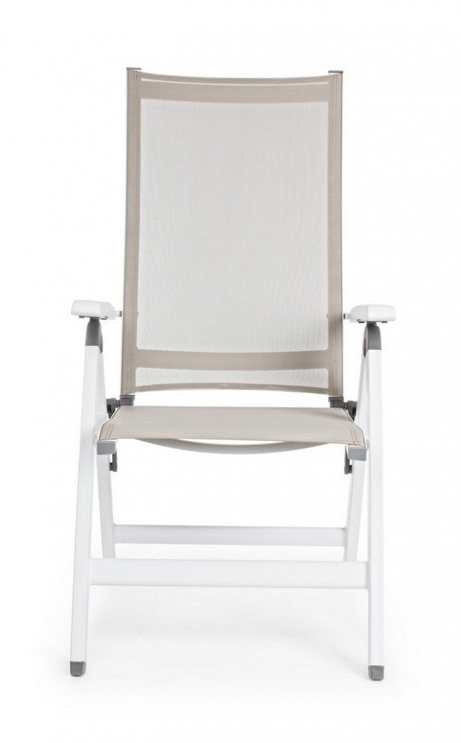 Poltrona per esterno Pieghevole CRUISE Bianco 59x71x h 113 cm