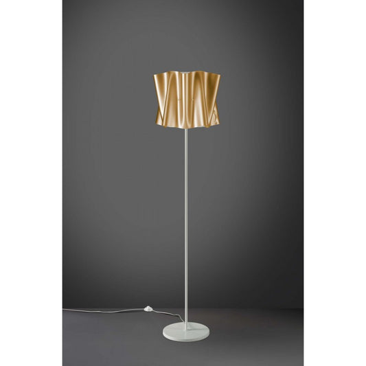 Piantana base e stelo in metallo FOLIO paralume Oro diametro 40x h164 cm